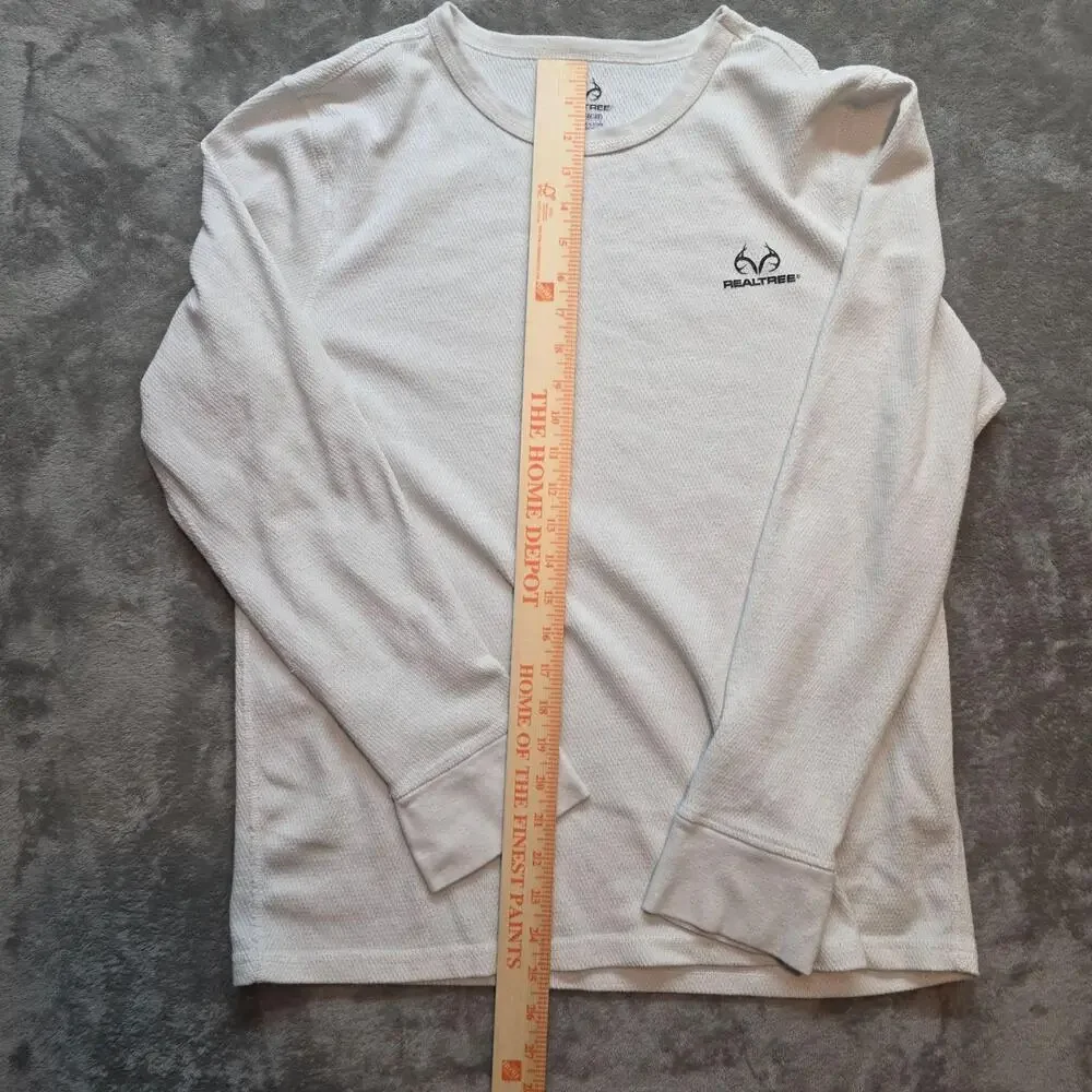 Realtree Thermal Shirt Mens XL White Tagless Long Sleeve Undershirt Base Layer